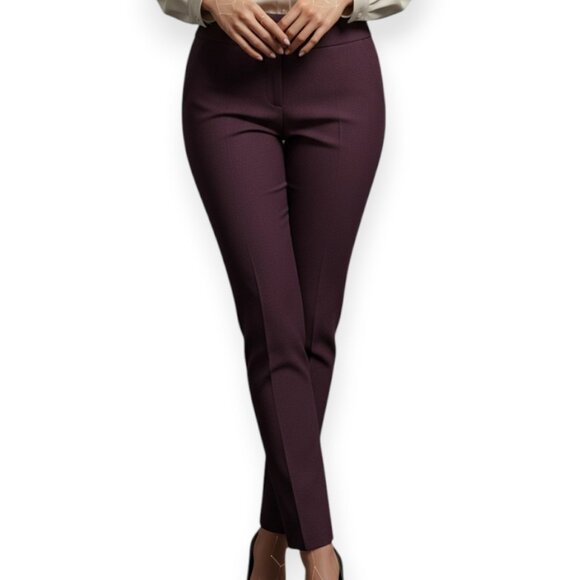 🛍️ Vince Camuto Slim Leg Trousers - Women's 4 - Plum/Burgundy - Picture 2 of 10